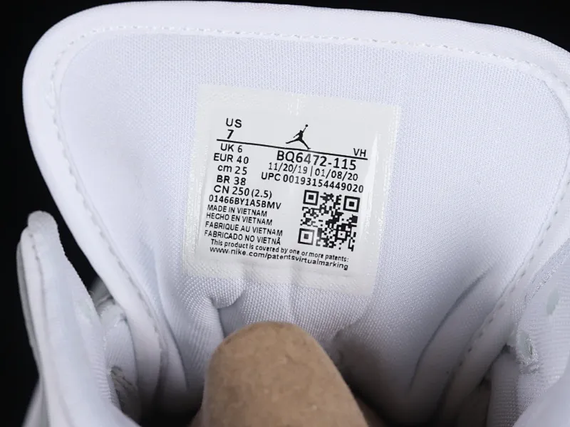 All categories Air Jordan Jordan series basketball shoes Air Jordan 1 Mid Air Jordan 1 Mid "Grey Sail" AJ Joe 1 New White Gray China Basketball Shoes BQ6472-115